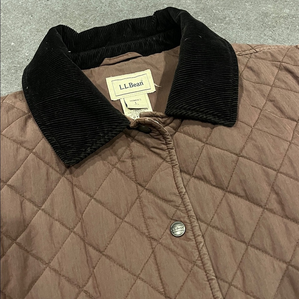 L.L Bean Vintage Quilted Bark Jacket - Picture 2 of 14